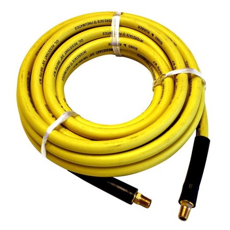 INTERSTATE PNEUMATICS Yellow Rhino Rubber Hose 3/8 Inch x 100 feet 300 PSI 4:1 Safety Factor HA56-100E